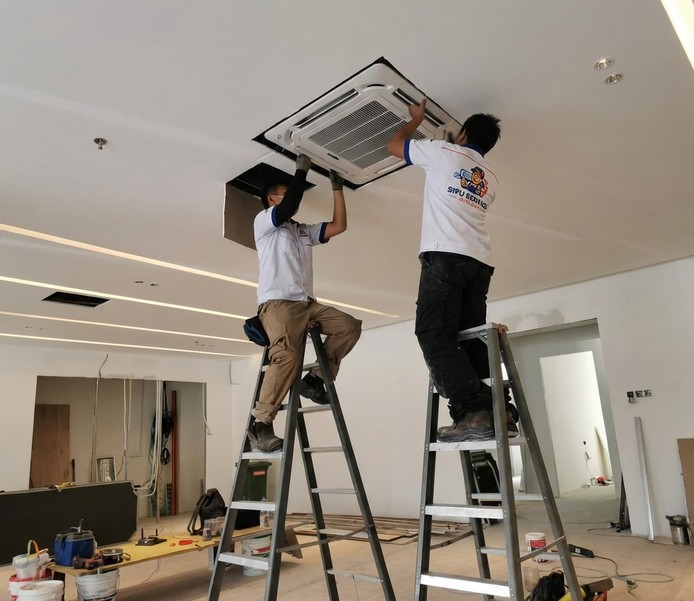 Sifu sedang servis aircond